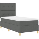  Krevet s opruga kutije Tamno siva 90 x 190 cm tkanina | shoptok.hr