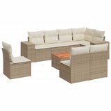Maison Chic Seti vrtnega pohištva - Vrtna garnitura 9-delna z blazinami bež poli ratan, (21796305) | Shoptok.si