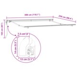 vidaXL Automatska uvlačiva tenda Zelena i Žuta 300x250 cm, Zamjenska tkanina za tendu 3x2.5 m Zelena i Žuta | shoptok.hr