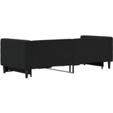  Dnevni krevet na razvlačenje crni 80 x 200 cm baršunasti | Eponuda.com