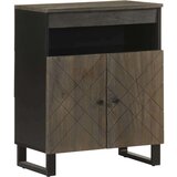 vidaXL Komoda črn 60x33x75 cm trden mangov les | Shoptok.si
