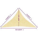  Senčno jadro 160 g/m² bež 4x4x5,8 m HDPE, (20609261) | Shoptok.si