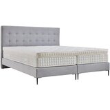 MID.YOU POSTELJA BOXSPRING x , tekstil, leseni material svetlo siva | Shoptok.si