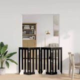  Preklopna ogradica za kućne ljubimce 4 pcs Crni Hrast | shoptok.hr