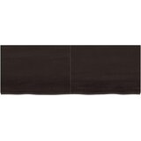  Zidna polica tamnosmeđa 140x50x(2-4) cm od obrađene hrastovine | shoptok.hr