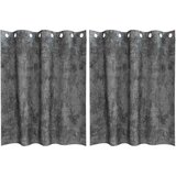  Baršunaste zavjese sa zavjesama 2 pcs Siva 140 x 140 cm Baršun | shoptok.hr