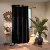 Restilo Črna zatemnitvena zavesa AmeliaHome Eyelets Black, 140 x 245 cm Cene