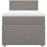  Krevet s oprugama i madracem smeđesivi 100 x 200 cm od tkanine | shoptok.hr