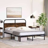 vidaXL Okvir kreveta bez madraca dimljena boja hrasta 140x190cm drveni | shoptok.hr