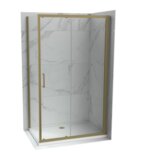 Copen Atlas Pro pravougaona tuš kabina brušeno zlato, staklo 6mm - 100x80x195 cm | ePonuda.com