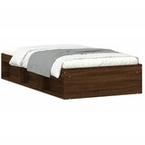 Maison Chic Posteljni okvir - Enojna postelja - Postelja za odrasle rjavi hrast 100x200 cm-J8917, (21772696) | Shoptok.si