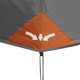 vidaXL Šotor za kampiranje za 9 oseb siv in oranžen 441x288x217 cm | Shoptok.si