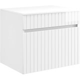 vidaXL Omejen kabineta za kopalnico Bela visok sijaj 59 x 44,5 x 50 cm, (5000245895) | Shoptok.si