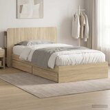  Okvir kreveta s pohranom s ladicama Hrast sonoma 90 x 200 cm | shoptok.hr