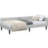 vidaXL Krevetni okvir sa kutnim dizajnom Svjetlosiva 100 x 200 cm | shoptok.hr