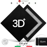  3D Crno slikarsko platno na okviru PROFI | više dimenzija (slikarska)