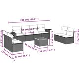  9-dijelni set vrtnih sofa s jastucima bež od poliratana | shoptok.hr
