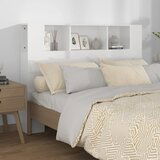 vidaXL Uzglavlje s ormarićem visoki sjaj bijelo 140 x 18,5 x 104,5 cm | shoptok.hr