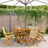 Maison Chic Zložljivi Vrtni Stoli - Stol za vrti 4 kosi bež trden akacijev les JS2854, (21875729) | Shoptok.si