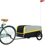 vidaXL Prikolica za bicikl crno-žuta 45 kg željezna | shoptok.hr