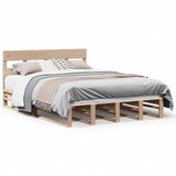 Maison Chic Posteljni okvir - Dvoposteljna postelja - Zakonska postelja brez vzmetnice 150x200 cm trdna borovina-J10945, (21765991) | Shoptok.si