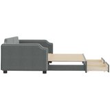  Dnevni krevet na razvlačenje tamnosivi 100 x 200 cm od tkanine | shoptok.hr
