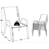 Gardenson Set Vrtnih Stolov Sonlas, Antracit, 6 Kos | Shoptok.si