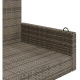  Klupa za ljuljanje siva 119 x 56 x 48 cm od poliratana | shoptok.hr
