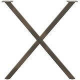  Noge za blagovaonski stol u obliku slova X, 2 kom, prirodni čelik, 70 x (72-73) cm, čelik | shoptok.hr
