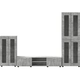  Set TV komoda FLORIN 3 kom. Betonski sivi Konstruirano drvo | shoptok.hr