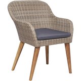  5-dijelni vrtni blagovaonski set s jastucima smeđe | Eponuda.com
