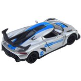 Metalni sportski automobil za utrke, otvaranje vrata, srebrni 1:32 | shoptok.hr