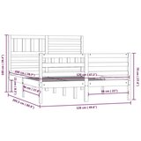  Za krevet od masivnog drva bijeli 120 x 200 cm | shoptok.hr