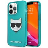 Karl Lagerfeld Originalen ovitek KLHCP13XCHTRB za iPhone 13 Pro Max turkizna silikonska zaščita - Choupetts head Cene