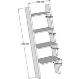 Kalune Design solid - White White Bookshelf | ePonuda.com