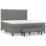  Box spring postelja z vzmetnico temno siva 180x200 cm blago, (20788990) | Shoptok.si