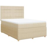 Maison Chic Box spring postelja - Vzmetna postelja z vzmetnico krem 140x200 cm blago SL17777, (21884473) | Shoptok.si