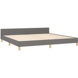  Okvir za krevet s uzglavljem tamnosivi 200 x 200 cm od tkanine | shoptok.hr