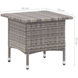  Čajni stolić sivi 50 x 50 x 47 cm od poliratana | shoptok.hr