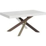 Itamoby   Volantis (90x160/264 cm) - bela, barva nog: bela, rjava - raztegljiva jedilna miza, (20842897) Cene
