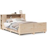 Maison Chic Posteljni okvir - Dvoposteljna postelja - Zakonska postelja brez vzmetnice 135x190 cm trdna borovina-J10622, (21763627) | Shoptok.si