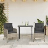  3-dijelni vrtni blagovaonski set svjetlosivi od poliratana | shoptok.hr