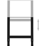 vidaXL Okviri za radni stol 2 kom metalni 55 x (69 - 95,5) cm crni | shoptok.hr