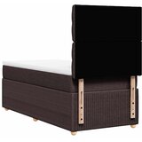  Krevet s oprugama i madracem tamnosmeđi 90 x 190 cm od tkanine | shoptok.hr