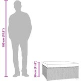  Vrtni tabure s jastukom crni 70 x 70 x 30 cm od poliratana | Eponuda.com