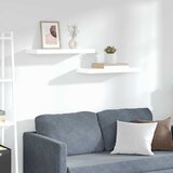  Plutajuće zidne police 2 kom sjajne bijele 60x23,5x3,8 cm MDF | shoptok.hr
