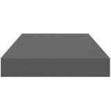  Plutajuća zidna polica visoki sjaj siva 40 x 23 x 3,8 cm MDF | shoptok.hr