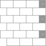  Subway pločica 10 pcs Bijela siva 30 x 30 cm Poliuretan i PET | shoptok.hr
