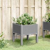  Vrtna sadilica s nogama svjetlosiva 40 x 40 x 42 cm PP | shoptok.hr