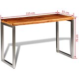  Jedilna/pisalna miza iz masivnega palisadra z jeklenimi nogami | Shoptok.si